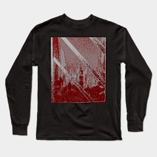 Cityscape through Window with Silvery Moonshine Long Sleeve T-Shirt